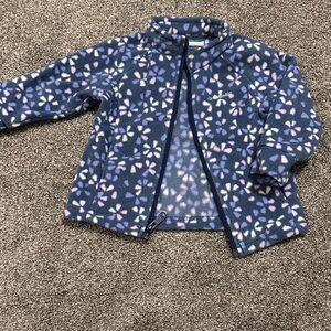 Columbia Kids Navy and Pink Floral Fleece Jacket